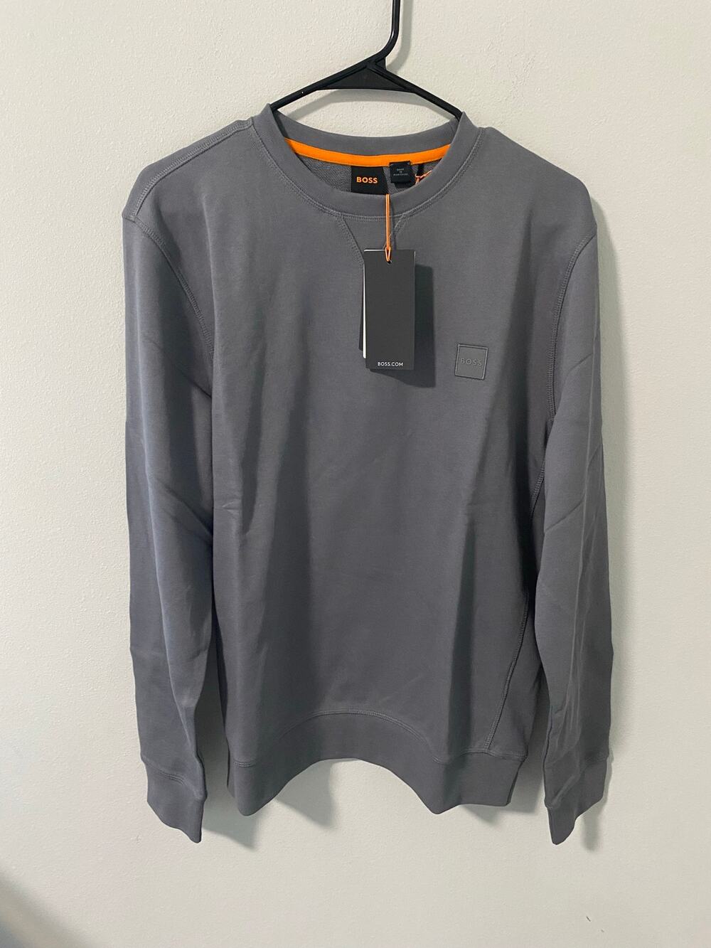 New BOSS We Start, French Terry 100% Cotton Pullover Sweater, Size XL